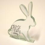 Easter Egg Hare Glass Sculp..