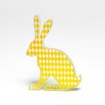 Yellow Harlequin Hare Glas..