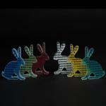 Turquoise Harlequin Hare Gl..